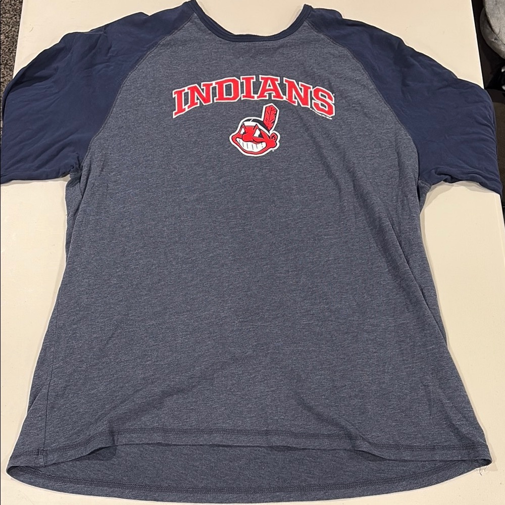 Men's Cleveland Indians mid-sleeve T-shirt